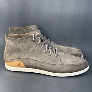 OLUKAI Kohana Boot Mens 10.5 Black Leather Suede Pull On Wool Lined OLUKAI Kohana Boot Mens 10.5 Black Leather Suede Pull On  main image 4